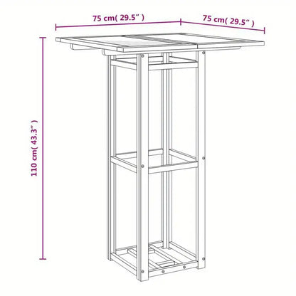 Outdoor Wood Square Bistro Table
