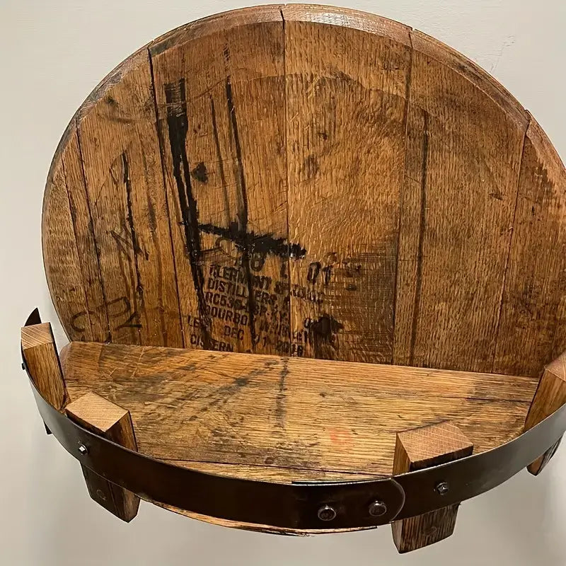 Timeless Barrel Wall-Mounted Liquor Rack