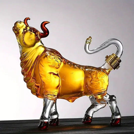 Unique Bull Shaped Whiskey Decanter