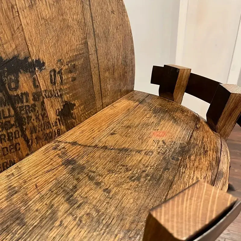 Vintage Barrel Wall-Mounted Liquor Rack