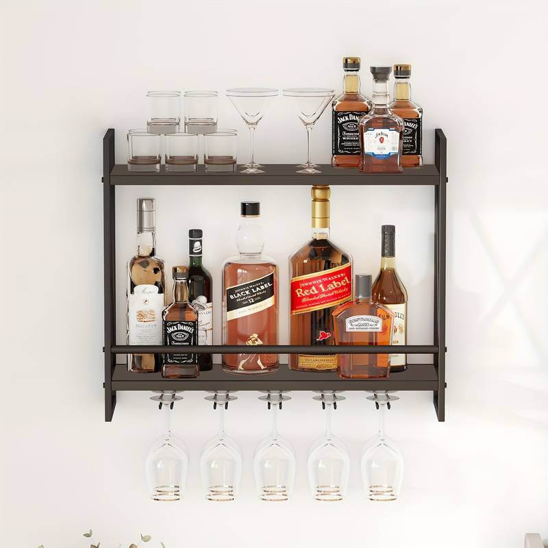 Wall-Mounted Wine Rack Metal