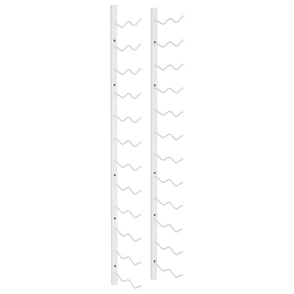 Wall Mount Wine Rack for 24 Bottles White Iron