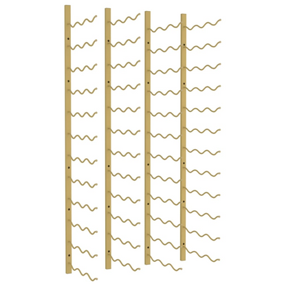 Wall Mount Wine Rack for 36 Bottles 2 pcs Gold Iron