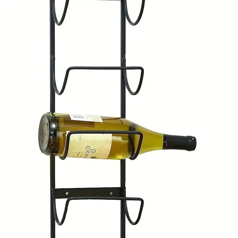 Wall Mounted Wine Rack - black metal