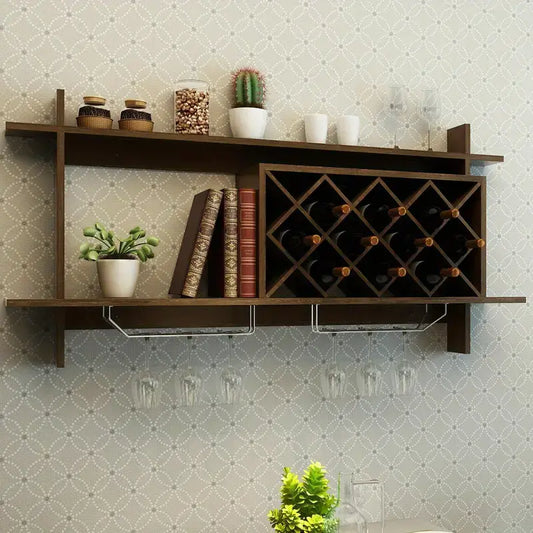 Wall Mounted Wooden Wine Rack 