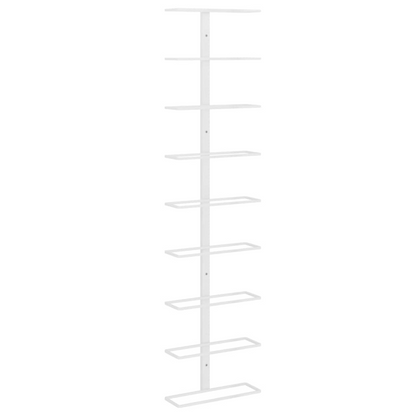 Wall mounted Wine Rack for 9 Bottles White Iron