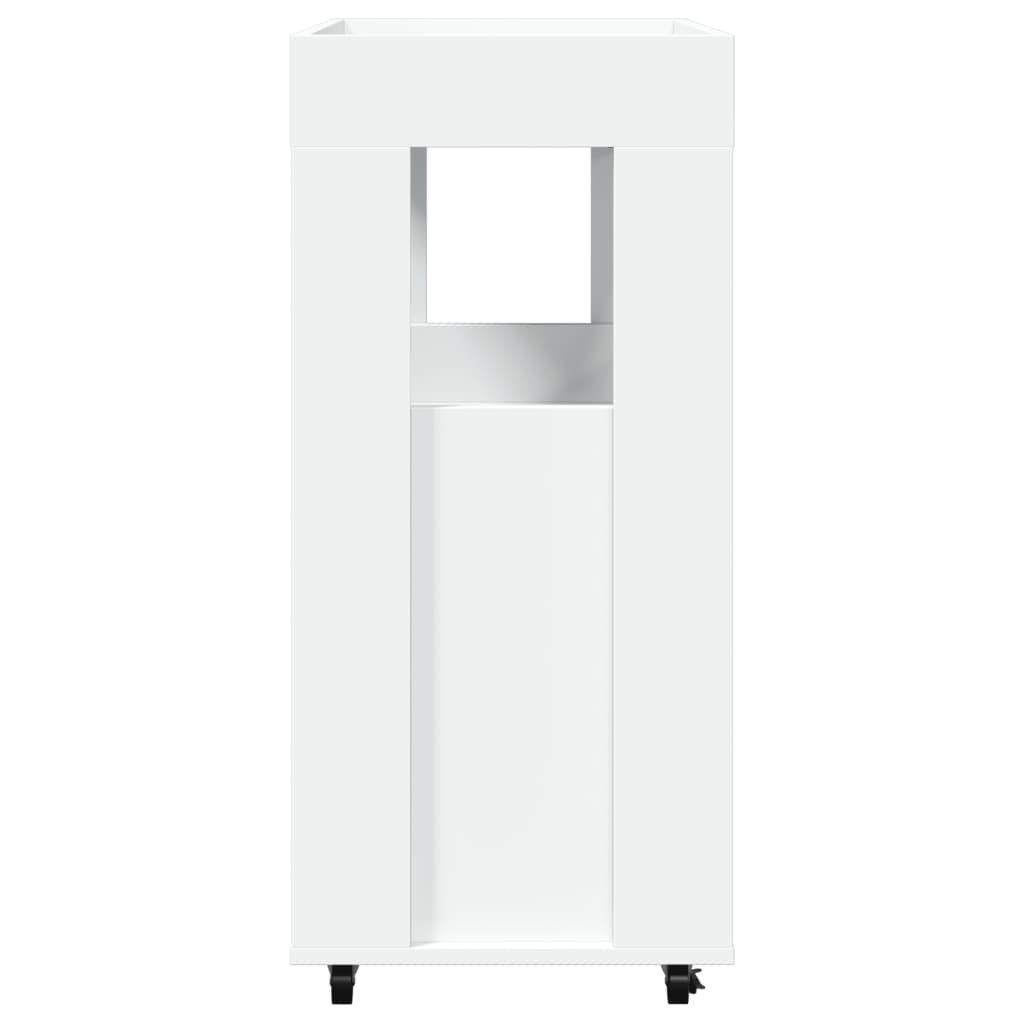 White Bar Cart 60x39.5x89 cm - with door