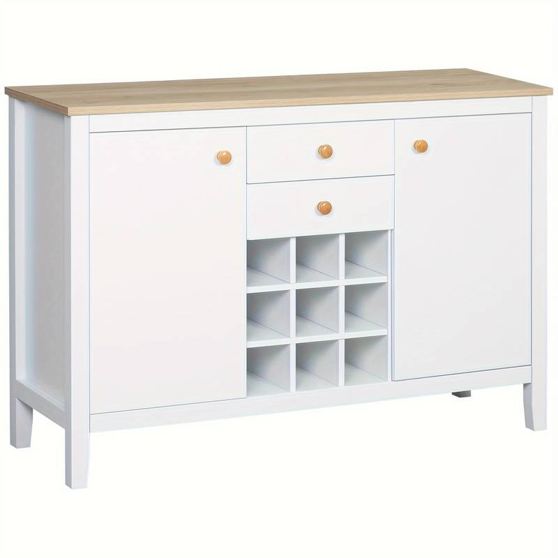 White Freestanding Storage Cabinet with Drawer