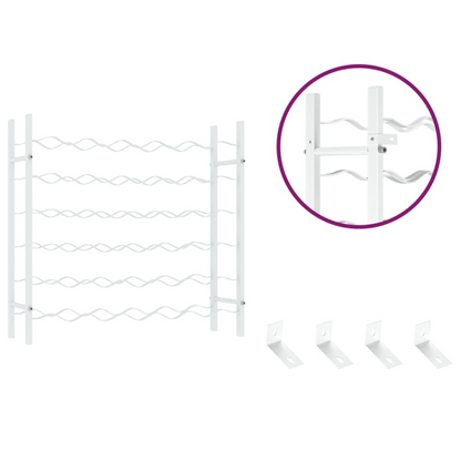 Wine Rack - 36 Bottle Metal White 