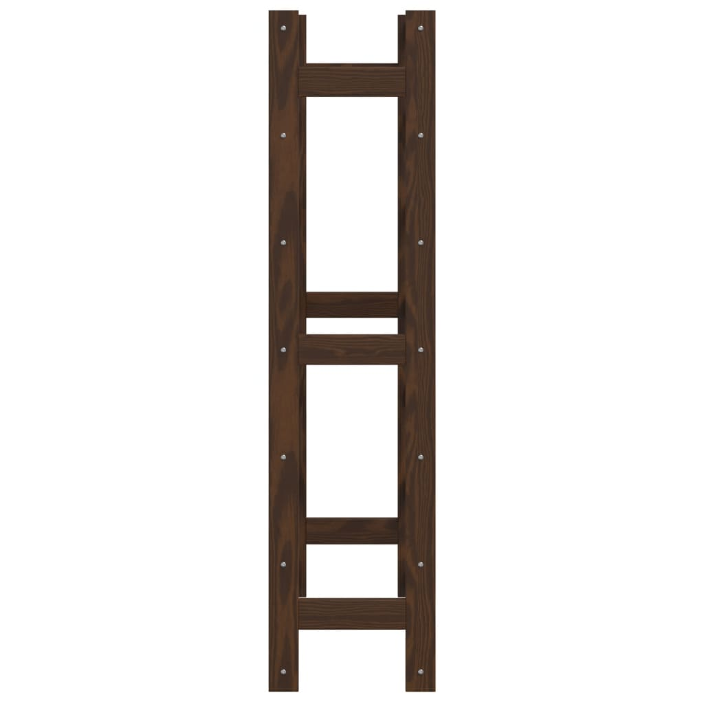 Wine Rack - 42 Bottle Brown Solid Wood Pine
