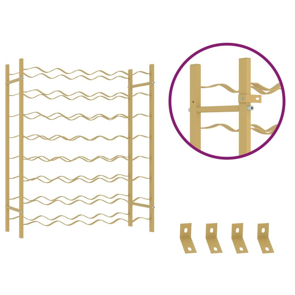 Wine Rack - 48 Bottle Gold Metal