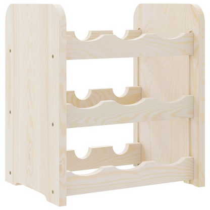 Wine Rack 9 bottle 33x25x37cm Solid Wood Pine