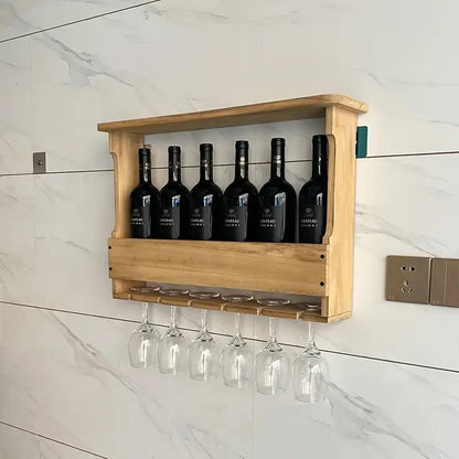 Wine Rack With Glass Storage 