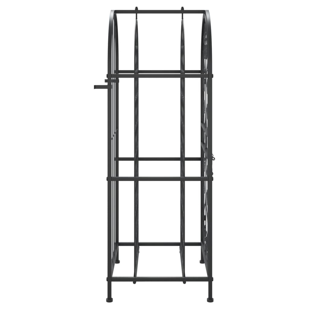 Wine Rack for 33 Bottles Black 45x36x100 cm Iron