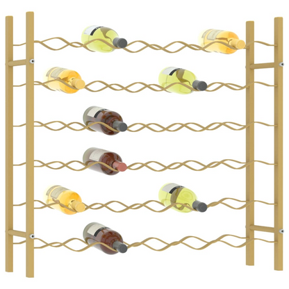 Wine Rack for 36 Bottle Gold Metal