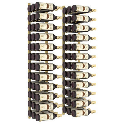 Wine Rack for 36 Bottles - wall mounted2 pcs Gold Iron