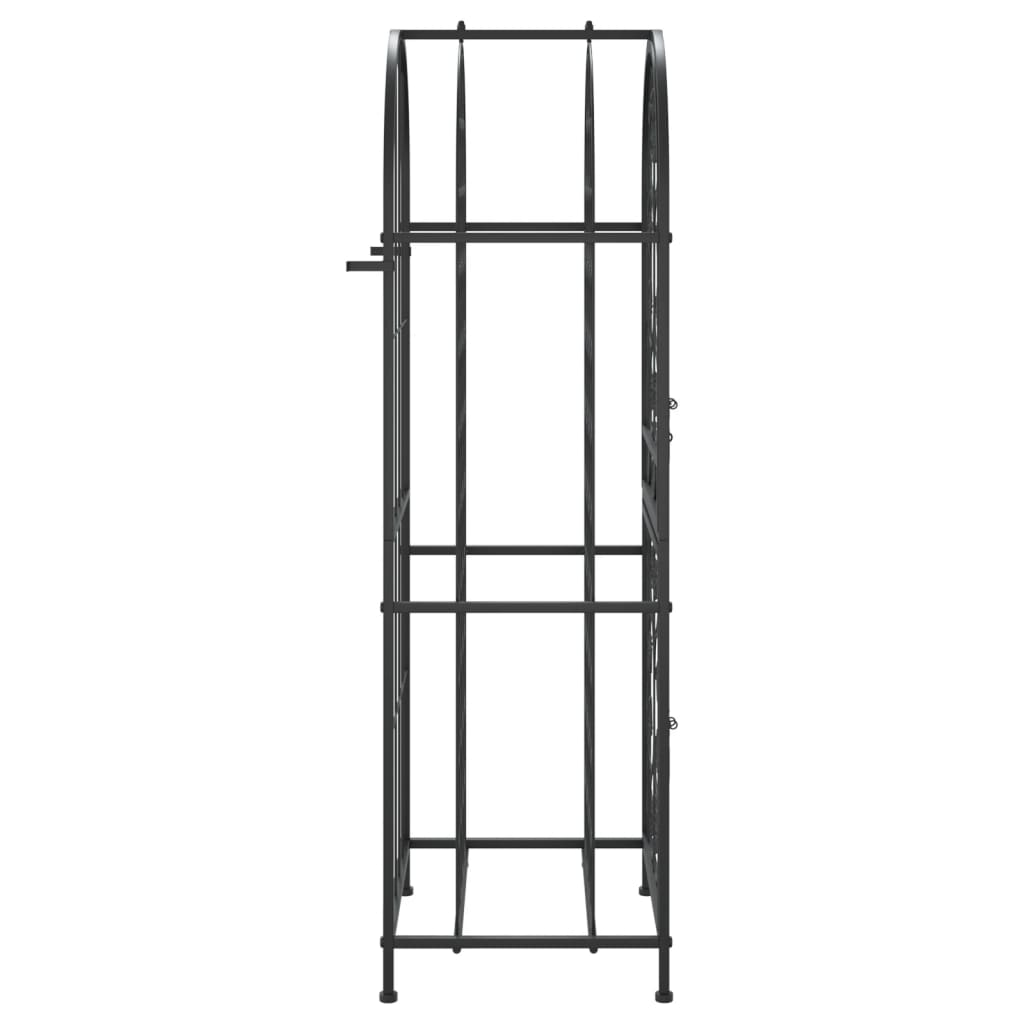 Wine Rack for 41 Bottle Black 45x36x120 cm Iron