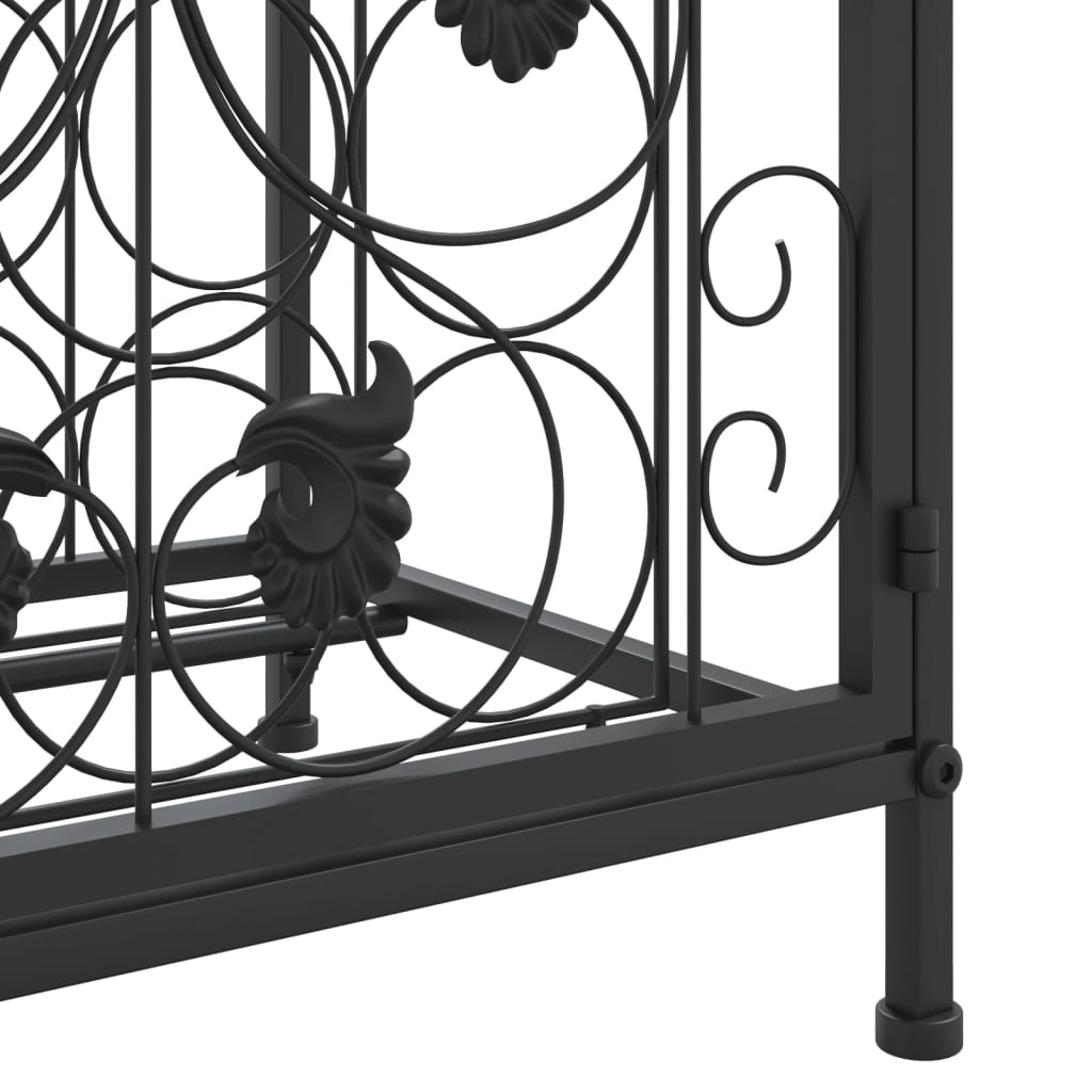 Wine Rack for 41 Bottle Black 45x36x120cm Iron wrought
