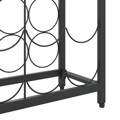 Wine Rack for 45 Bottles Black 54x18x100cm Iron