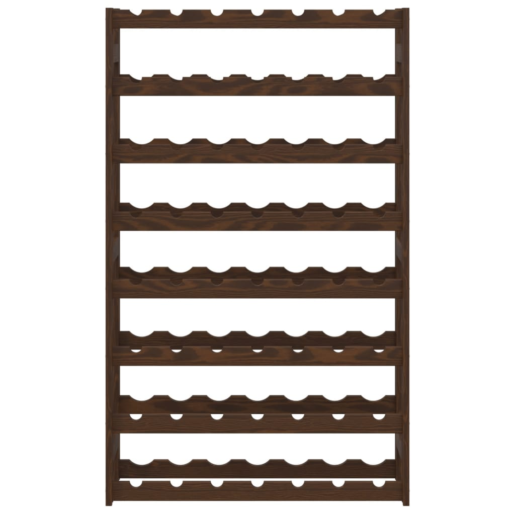 Wine Rack for 56 Bottle Brown Solid Wood Pine
