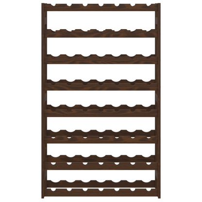 Wine Rack for 56 Bottle Brown Solid Wood Pine