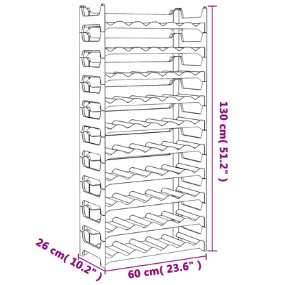 Wine Rack for 60 Bottle Stackable