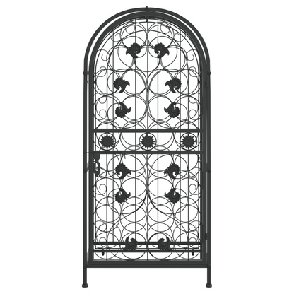 Wine Racks for 33 Bottles Black 45x36x100 cm Wrought Iron