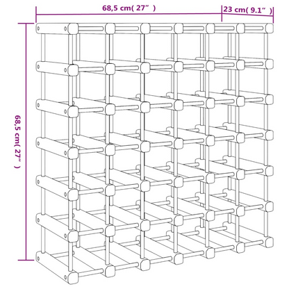 Wine Racks for 42 Bottle 68.5x23x68.5cm pine wood