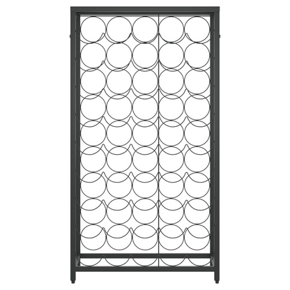 Wine Racks for 45 Bottles Black 54x18x100 cm Wrought Iron