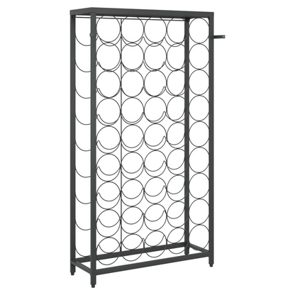 Wine Racks for 45 Bottles Black 54x18x100cm Iron