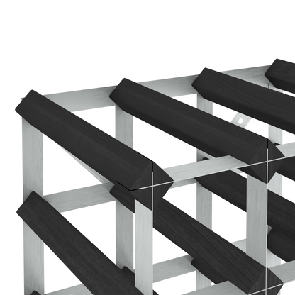 Wine Racks for 72 Bottles Black Solid Pine Wood