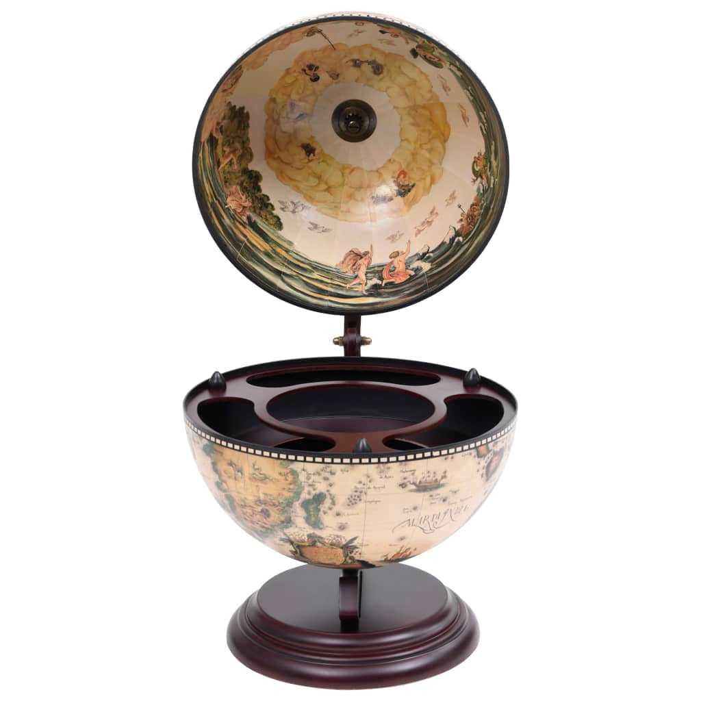 Wine Stand Eucalyptus Wood White - Table Globe shape
