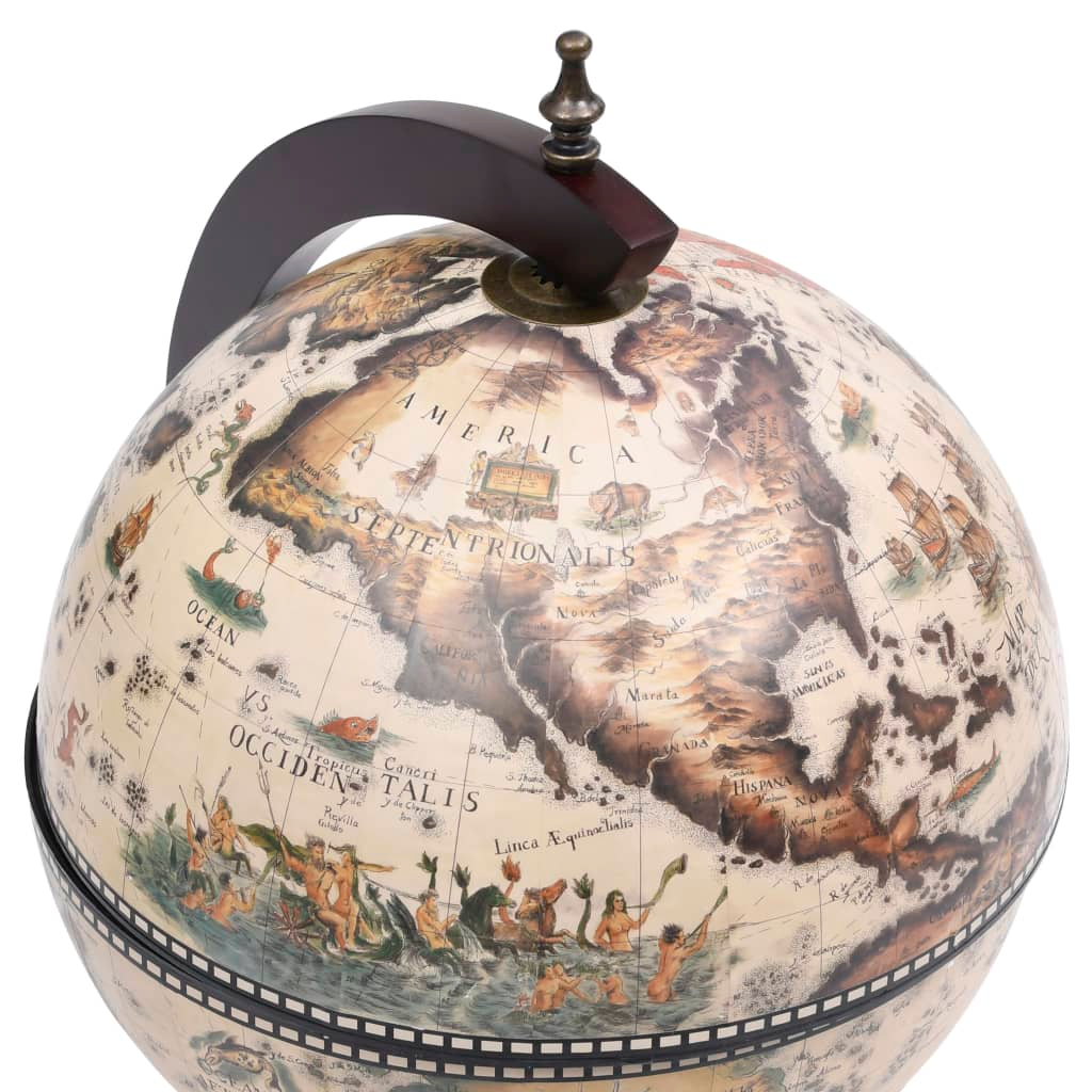 Wine Stand Eucalyptus Wood White - Table shaped Globe 
