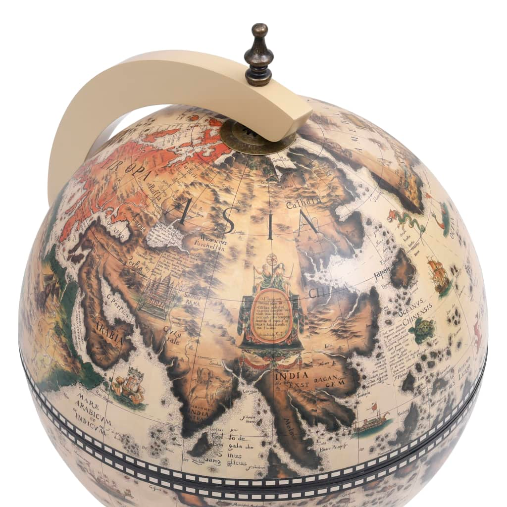 Wine Stand Eucalyptus Wood globe White