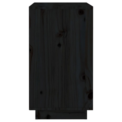 Wine Unit Black 55.5x34x61 cm Solid Wooden Pine