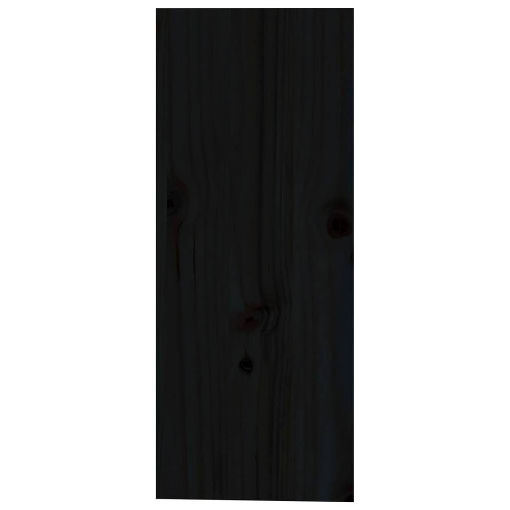 Wine Unit Black 62x25x62 cm Solid Wood