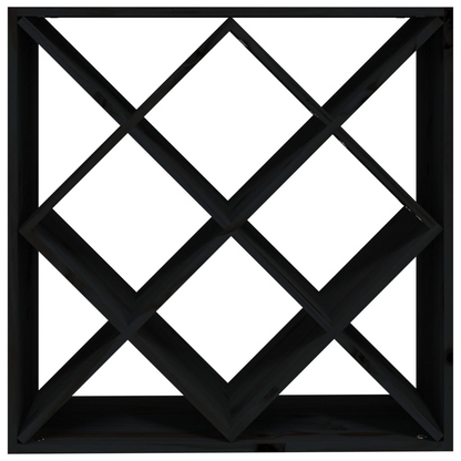 Wine Unit Black 62x25x62 cm Solid Wood Pine