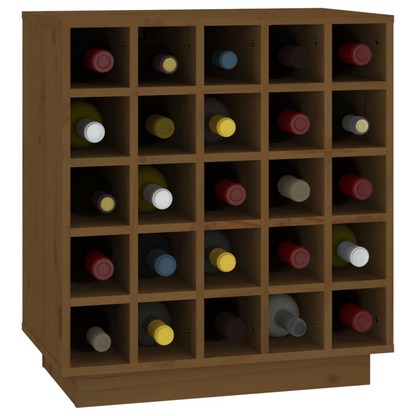 Wine Unit Honey Brown 55.5x34x61 cm Solid Wood Pine