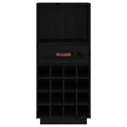 Wine Units Black 45x34x100 cm Solid Wood Pine