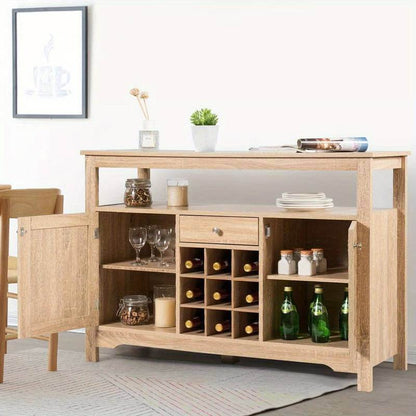 Wooden Wine Rack Sideboard Rustic 