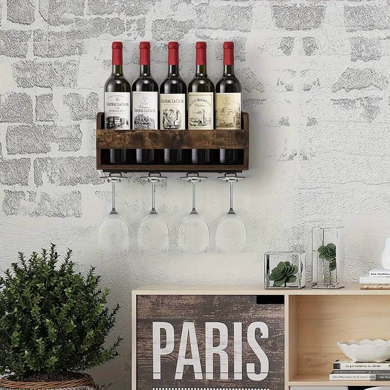 Wooden Wine Rack Wall Mounted