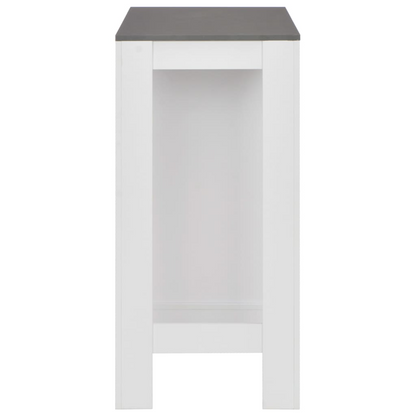 bar Table with Shelf White 