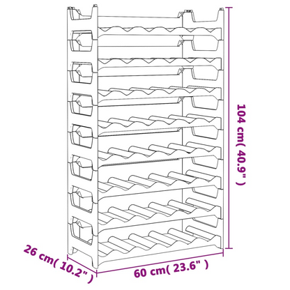 black 48 Bottle Stackable Wine Rack