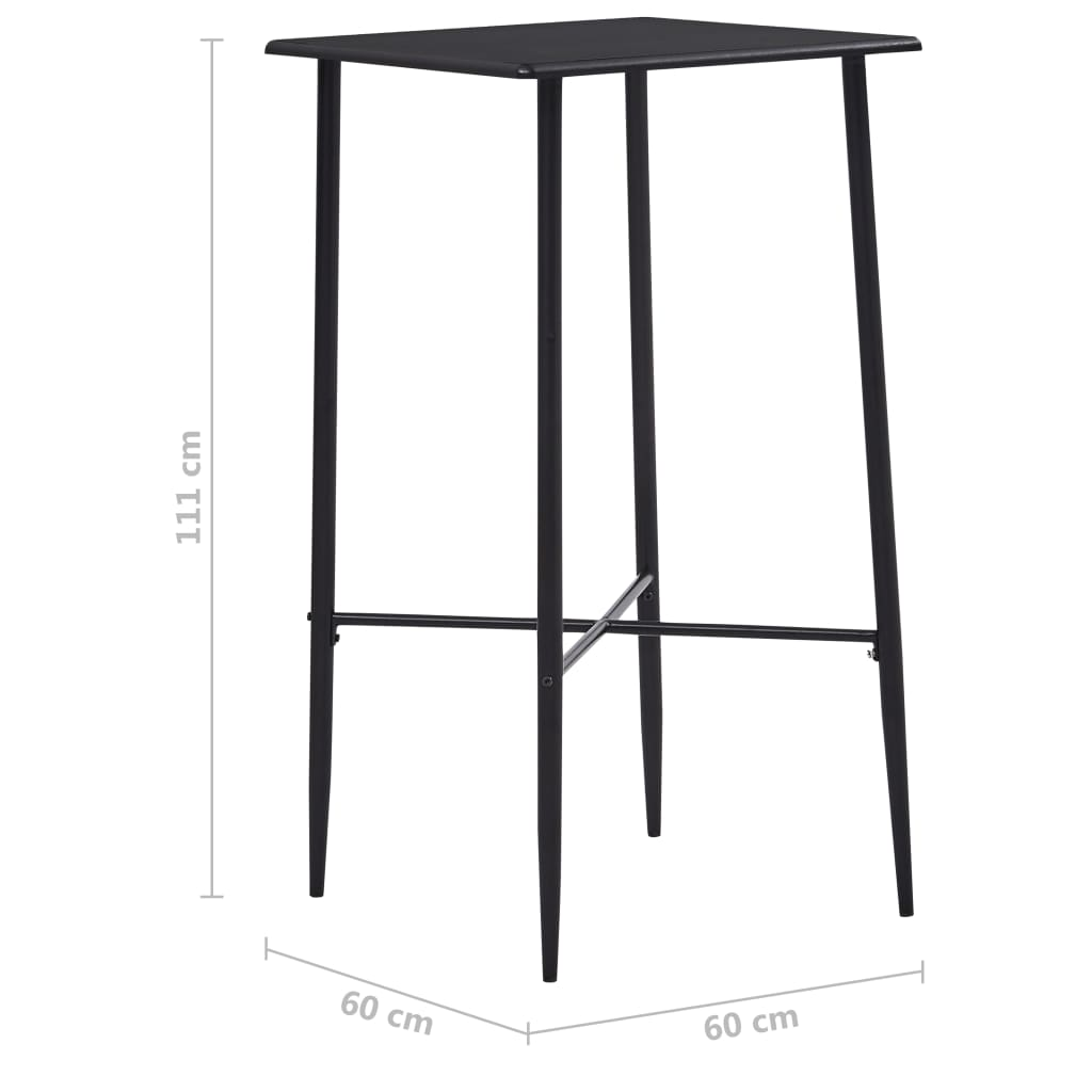 black Bar Set Plastic chair 