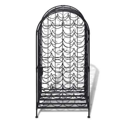 black Wine Rack for 35 Bottles Metal