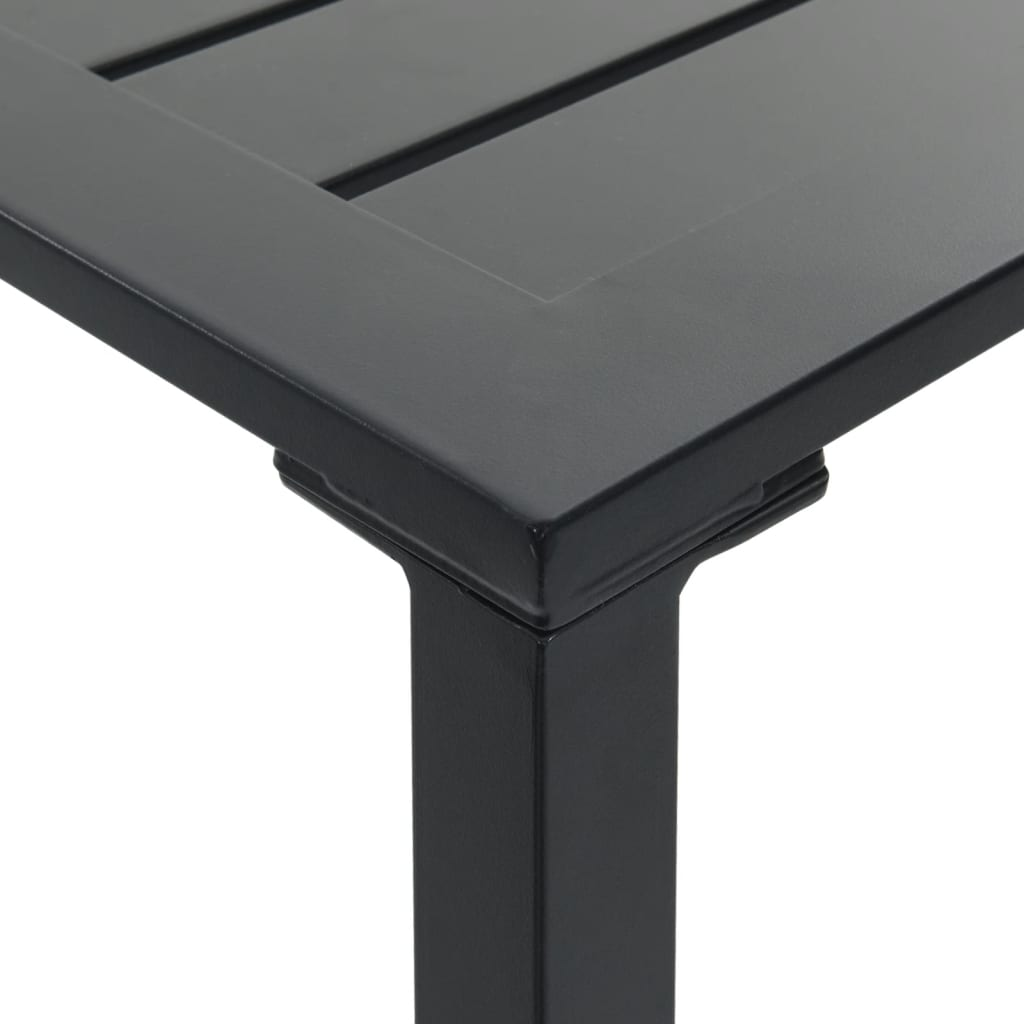 black coated table