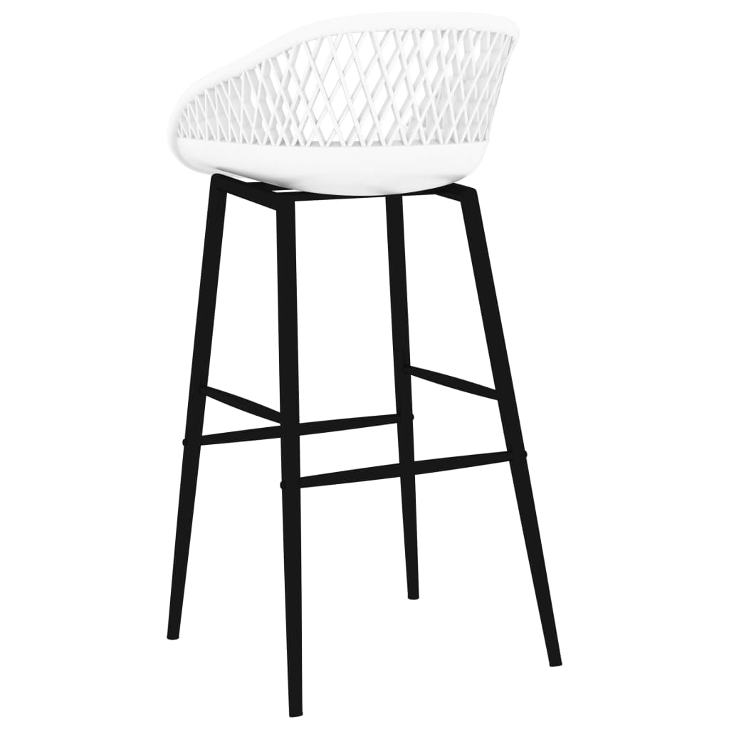 black leg, white chair - bar stool