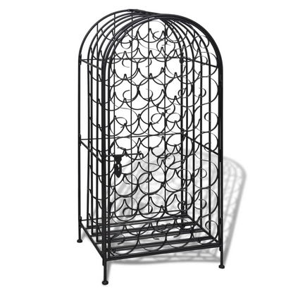 black metal Wine Rack for 35 Bottles