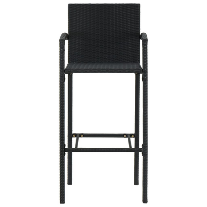black rattan home bar chair