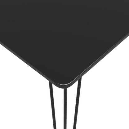 black table with stool